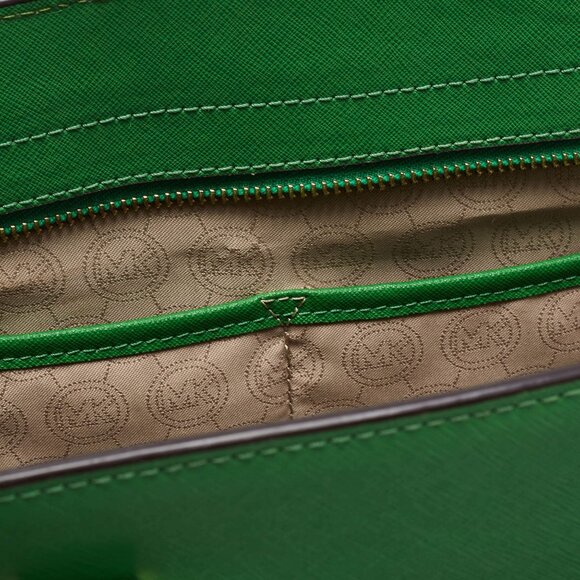Michael Kors - Green Saffiano Lux Leather Large Selma Tote - Picture 14 of 16